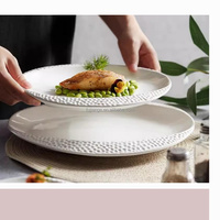 Porseleinen glazuur bruine serveerschaaltjes set fijne dinerborden 5-sterrenrestaurant nieuw design exquisiete schaal uniek fruit