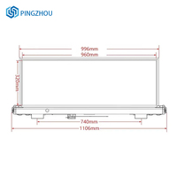 Pantalla LED Publicitaria para Techo de Taxi con Control Programable WIFI, P4/P5 1080P HDR 1000:1, CMS Integrado, Legible Bajo la Luz Solar