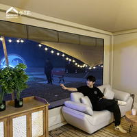 Tente de glamping style safari BABERY avec auvent, une chambre, un salon, résistante à l'eau, suite de villégiature