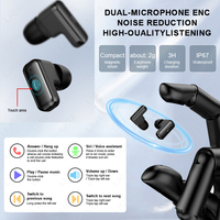 Jam Tangan Pintar LIGE BWT97 (2 Tali) dengan Earbud Pria Wanita Headset Tahan Air Pelacak Kebugaran Jam Tangan Earphone Nirkabel Android IOS