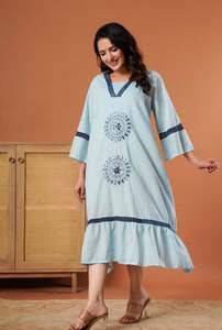 Robe élégante pour femmes, tenue de bureau et décontractée chic, robe tendance pour femmes occidentales, style décontracté à la mode - Product Image 6
