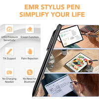 Stylet numérique EMR S Pen pour Kindle, sensibilité à la pression 4096 niveaux, prise en charge de l'inclinaison, rejet de la paume, fonction gomme, pointes en plastique remplaçables