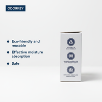 ODORKEY 1000g Déshumidificateur de voiture et d'intérieur réutilisable, écologique, non parfumé, grande capacité, avec indicateur en gel de silice transparent
