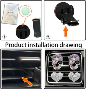 Ambientadores de cabeza de fantasma sólido Colonia <span class=keywords><strong>Perfume</strong></span> de coche de Halloween Clip de ventilación aroma calavera colgante adornos Clip de ventilación difusor - Product Image 5