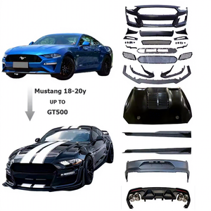 <span class=keywords><strong>Mustang</strong></span> 2018-2020 Année Mise à niveau vers le kit de carrosserie style GT500 Pare-chocs de voiture Aile arrière de capot Accessoires de voiture Pièces de réglage automatique - Product Image 1