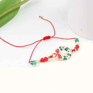 Pulsera de Cuentas de Cristal con Campanas de Santa Claus de Aleación Multicolor, Nueva en Europa y Estados Unidos, Regalo de Navidad para Novias - Product Image 6