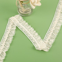 Nouvelle Arrivée : Bordure en Dentelle de Coton Brocart Français Multicouche à Volants pour Couture DIY, Textile de Maison et Accessoires Vestimentaires