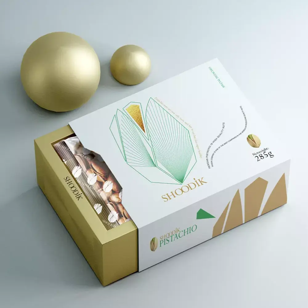 New White Snacks Dried Fruit Dessert Rectangular Drawer Packaging Pastry Cardboard Gift Box