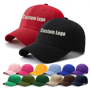 Casquettes de Baseball de Sport, Logo brodé, vente en gros, couleur personnalisée, chapeaux unisexes de haute qualité, casquette de Baseball réglable