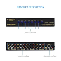AV Anahtar Kutusu 2/4/8 girişli 1 çıkışlı CVBS Kompozit Sinyal HDTV LCD 3 RCA Anahtarlayıcı 8 1 Seçici AV Matris TV Monitörü için Bölücü Değil