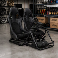 Siège EDDYSTAR en PU noir universel pour simulateur de course en fibre de carbone, siège de jeu et de bureau, imperméable, utilisation hors route uniquement