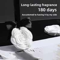 Tablettes de parfum solides en gypse de camélia en gros, désodorisant longue durée pour voiture, diffuseurs de parfum solides pour armoire, logo personnalisé