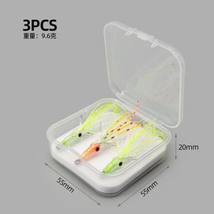 Esca da Pesca 3D a Forma di Calamaro con Occhi Luminosi, Zampe in Gomma <span class=keywords><strong>e</strong></span> Lamina Metallica, per Acqua Salata <span class=keywords><strong>e</strong></span> Dolce, Trota <span class=keywords><strong>e</strong></span> Spigola, 60mm - Product Image 4