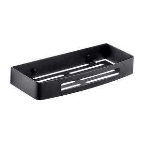 Mensola Angolare per Doccia NERVA in Lega di Alluminio Nero Opaco, Salvaspazio per Bagno Urbano, Montaggio ad Angolo - Product Image 2