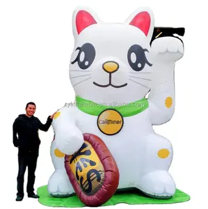 Inflável gigante do gato do calendário, maneki neko inflável para a propaganda, venda imperdível