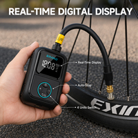 Compresseur d'air portable intelligent 150 PSI pour vélo, pompe électrique mini avec manomètre précis, Type C pour VTT, vélo de route et gravel