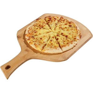 Planche à pizza en bambou de 12 pouces avec poignée pour la cuisson et le service, outils de cuisine - Product Image 1