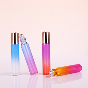 10ml 5ml <span class=keywords><strong>Rainbow</strong></span> rullo di vetro bottiglie colore gradiente con catena chiave dimensione del campione profumo profumo olio essenziale fiale rullo - Product Image 5