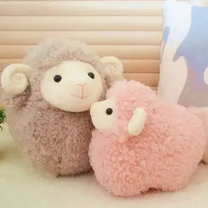 Mainan hewan boneka domba lucu, mainan domba halus lembut, mainan boneka lembut untuk anak-anak