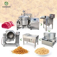 Chaîne de production de machines de cuisson pour poisson et viande, avec friteuse et cuisson par convection