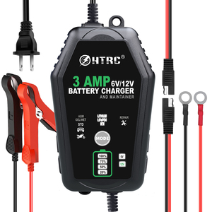 Chargeur de batterie de voiture intelligent HTRC 30W 6V/12V 3A automatique pour batteries Lithium LiFePO4, Plomb-acide (AGM/GEL/SLA/Flooded <span class=keywords><strong>EFB</strong></span>) ignifuge - Product Image 1
