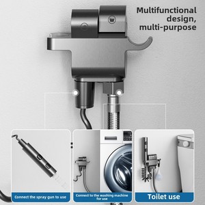 All-Copper High-Pressure Toilet Spray Gun with Stainless Steel <strong>Bidet</strong> Flusher Household Bathroom Cleaning Companion Made of Brass - Product Image 6