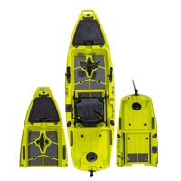 Kayak de pêche modulaire détachable à double pédale LSF, 3 ou 2 pièces, deux places, en plastique, avec moteur électrique