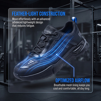 Chaussures de travail décontractées légères en cuir synthétique pour hommes, doublure respirante, semelle en caoutchouc, baskets de marche quotidiennes tendance