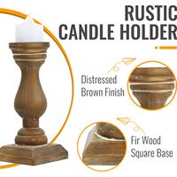 Nouveau Design Ferme Décoration De Mariage De Table Chandeliers En Bois De Luxe Nordique Pilier De Noël Bougeoirs En Bois Rustiques