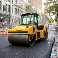 ACE ATC210 Compacteur vibrant tandem à double tambour de 10 tonnes, moteur Cummins, pompe/moteur Kawasaki pour asphalte et autoroute