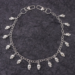 จี้รูปหัวกะโหลก โซ่คล้องกางเกงโลหะ อุปกรณ์เสริมฮาโลวีนสำหรับทุกเพศ สีขาว K ฤดูใบไม้ร่วง 2024 สำหรับใช้งานกลางแจ้ง - Product Image 6