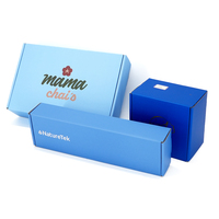 Muestra Gratuita de Caja de Envío Plegable Tipo Avión, Caja de Embalaje de Cosméticos de Papel Corrugado, Caja de Correo para Ropa