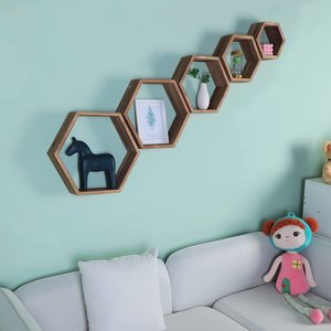 Wholesale Custom Excellent Quality Floating <strong>Hexagon</strong> <strong>Shelves</strong> <strong>Wood</strong> <strong>Hexagon</strong> <strong>Shelf</strong> - Product Image 6