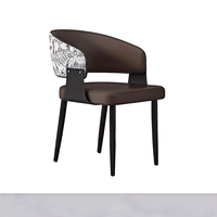 Fauteuil de Salon de Manucure Haut de Gamme en Cuir PU Style Nordique Italien, Chaise Confortable à Dossier Ergonomique pour Salons de Manucure, Spas et Hôtels