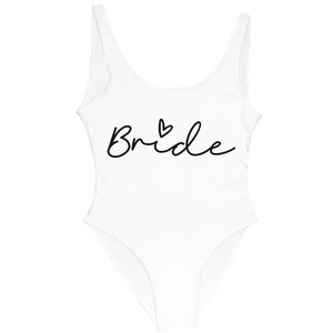 ชุดว่ายน้ำวันพีซลายพิมพ์สีดำทองสำหรับทีมเจ้าสาว ชุดว่ายน้ำสำหรับผู้หญิงสำหรับงานปาร์ตี้สละโสด - Product Image 2