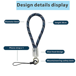 Transparente Schnalle Handy Lanyard Armband Tragbare verlustfreie Kette Schlüssel anhänger Universelles Geflechts eil für Männer und Frauen - Product Image 4