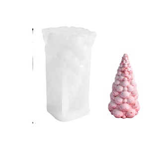 Bola de burbujas tridimensional de Navidad, molde de vela de árbol de Navidad, molde de vela de alce de piedra de incienso de yeso DIY - Product Image 6