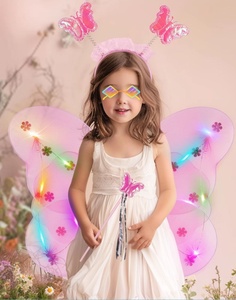 Wholesale Butterfly <strong>Wing</strong> Dress <strong>Suit</strong> for Party Supplies Led Butterfly <strong>Wing</strong> Dress 4pcs/set Kid Fairy Cosplay Costume - Product Image 5