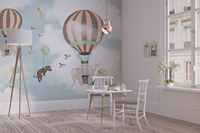 Vente en gros d'un nouveau design d'arts muraux animaux Papier peint pour vélo Temps de jeu Papier peint décoration murale pour la maison Décoration murale Chambre d'enfant