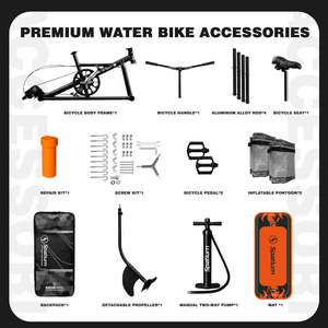 จักรยานน้ำเป่าลม Spatium CE Certificate PVC Drop Stitch Sea Bike ปิดผนึกอย่างดี ไม่มีการรั่วซึม มั่นคง แข็งแรง เหมาะสำหรับคนรักการตกปลา - Product Image 5