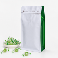 Sachets refermables à huit soudures latérales, réutilisables, pour bonbons, qualité alimentaire, avec fermeture éclair, sachets d'emballage autoportants, sachets de café avec valve