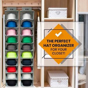 Gray Non-woven Ultra-multi-layer Hanging Bag for Hats Clothes and Shoes in <b>Wardrobe</b> - Product Image 4