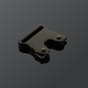 Hebilla de Placa de Aleación de Zinc DZQ376-25 Negra y Plateada, Cierre Táctico Ajustable para Cinturones, Bolsos, Mochilas y Correas - Product Image 1