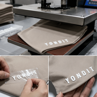 Étiquette de vêtement personnalisée en caoutchouc avec logo en relief 3D, impression par transfert thermique en silicone