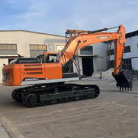Excavatrice de chantier Doosan DX225 de 23 tonnes, grande et robuste, avec moteur Cummins et pompe Kawasaki