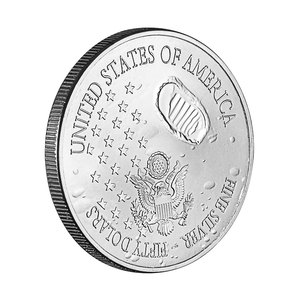 2019 US 50e anniversaire de la pièce commémorative de l'atterrissage sur la lune coloré <span class=keywords><strong>Apollo</strong></span> <span class=keywords><strong>11</strong></span> cadeau de collection en métal plaqué argent - Product Image 6