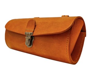 Durable Timeless Leather <b>Pouch</b> Handmade With Precision Craftsmanship Versatile Everyday Carry Accessory With Rich Tan Leather - Product Image 2