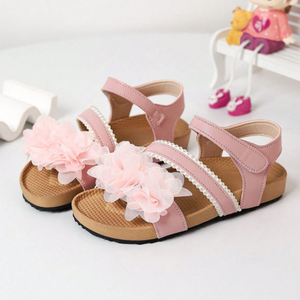 Sandales d'été souples à semelle plate pour tout-petits avec fleurs pour enfants, vente en gros - Product Image 3
