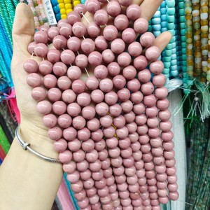 Perles rondes en <span class=keywords><strong>rhodonite</strong></span> naturelle, qualité supérieure, pour la création <span class=keywords><strong>de</strong></span> bijoux DIY - Product Image 1