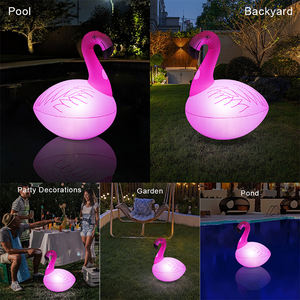 VENTE FLASH Flotteurs de piscine gonflables en forme de flamant rose avec lumières, alimentés par énergie solaire, tubes de natation en forme de flamant rose, anneaux de natation pour l'été, le lac, la plage et la piscine - Product Image 6